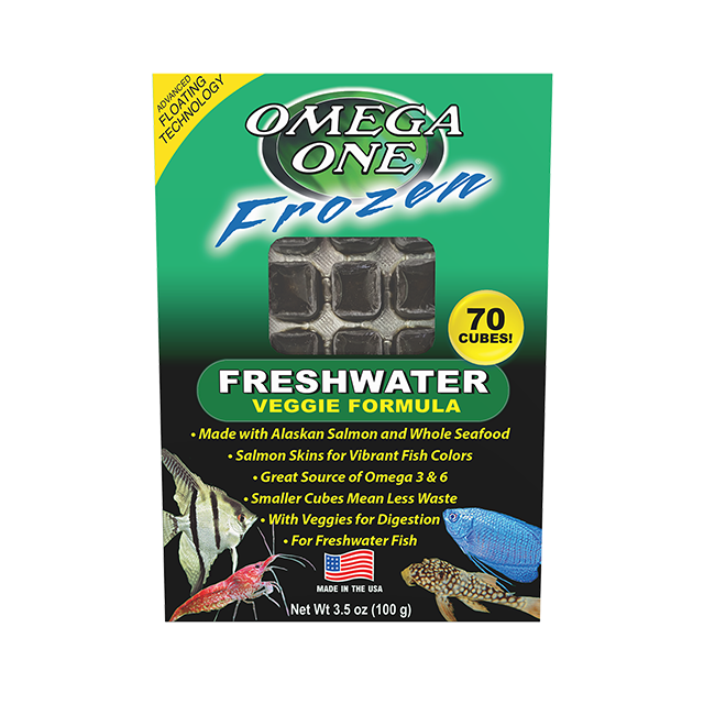06173 Omega One Frozen Freshwater Veggie Formula 3.5 oz Front