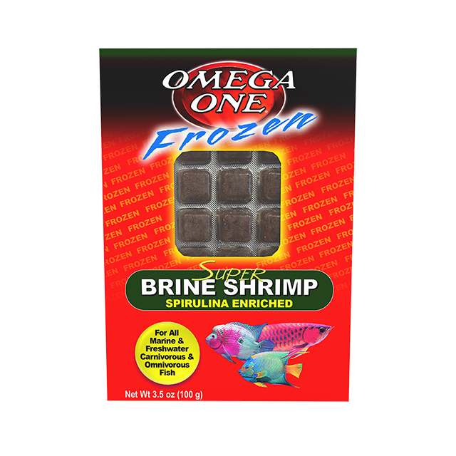 06181 Omega One Frozen Spirulina-Enriched Super Brine Shrimp 3.5 oz Front
