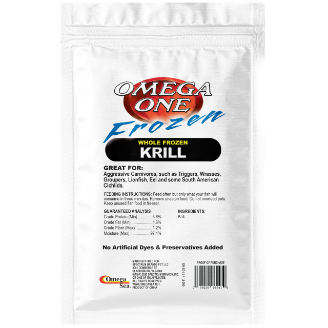 06241 Omega One Frozen Krill 4 oz Flat Pack Back