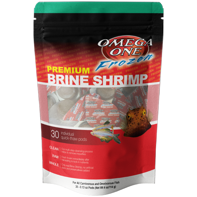 06531 Omega One Frozen Brine Shrimp 4 oz Pod Pouch Front