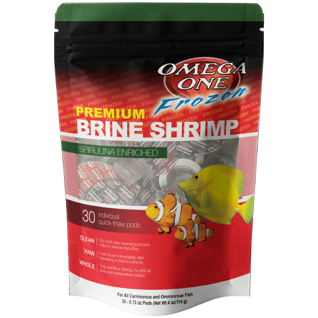 06581 Omega One Frozen Super Brine Shrimp 4 oz Pod Pouch Front