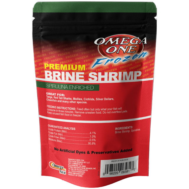 06581 Omega One Frozen Super Brine Shrimp 4 oz Pod Pouch Back