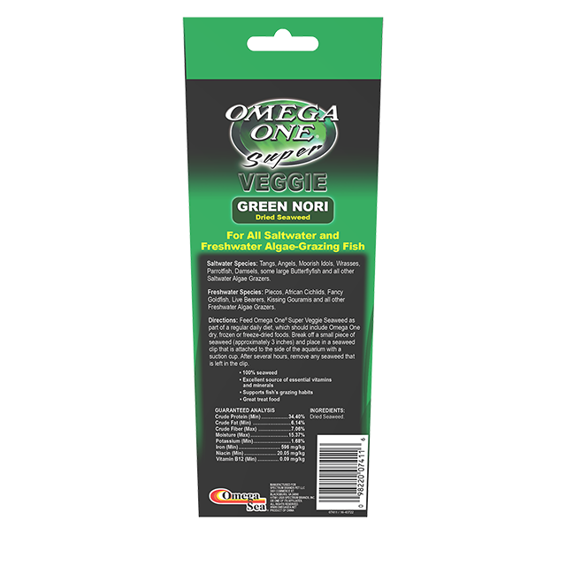 07411 Omega One Super Veggie Green Nori Seaweed Side Back