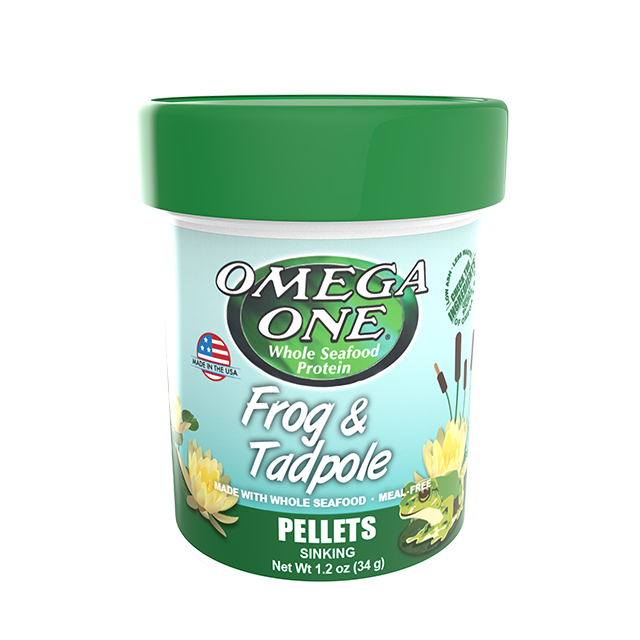 63131 Omega One Frog and Tadpole Pellets 1.2 oz Front