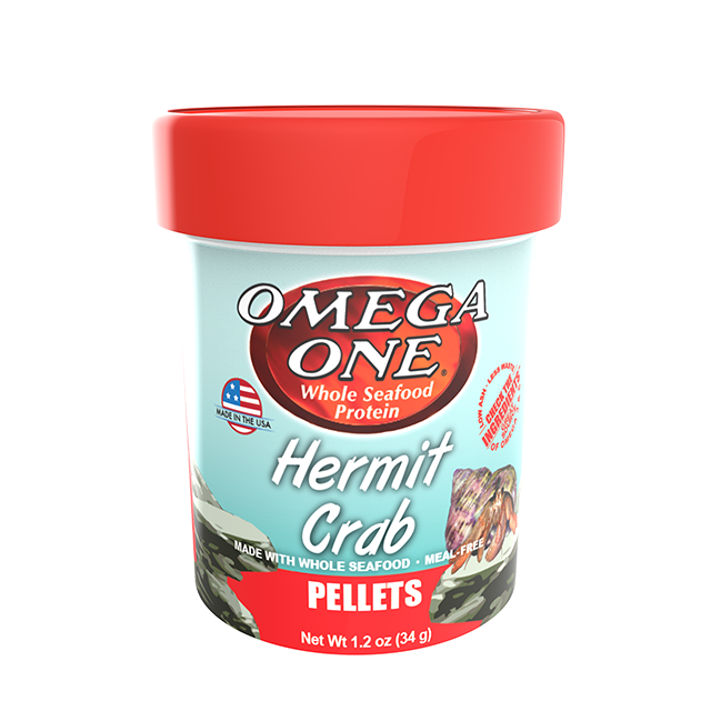 63141 Omega One Hermit Crab Pellets 1.2 oz Front