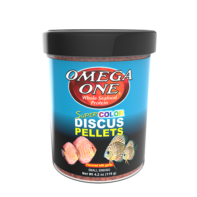 83351 Omega One Super Color Discus Small Sinking Pellets 4.2 oz Front