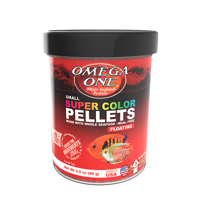 93381 Omega One Small Floating  Super Color Pellets 3.5 oz Front