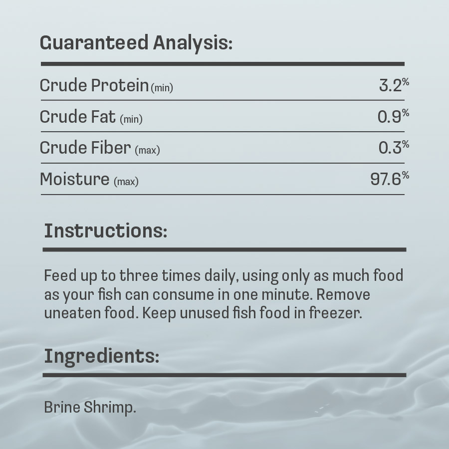 OO-70020 Omega One Premium Frozen Brine Shrimp, 4 Ounces, 30 Individual Quick-Thaw Pods - GA & Ingredients