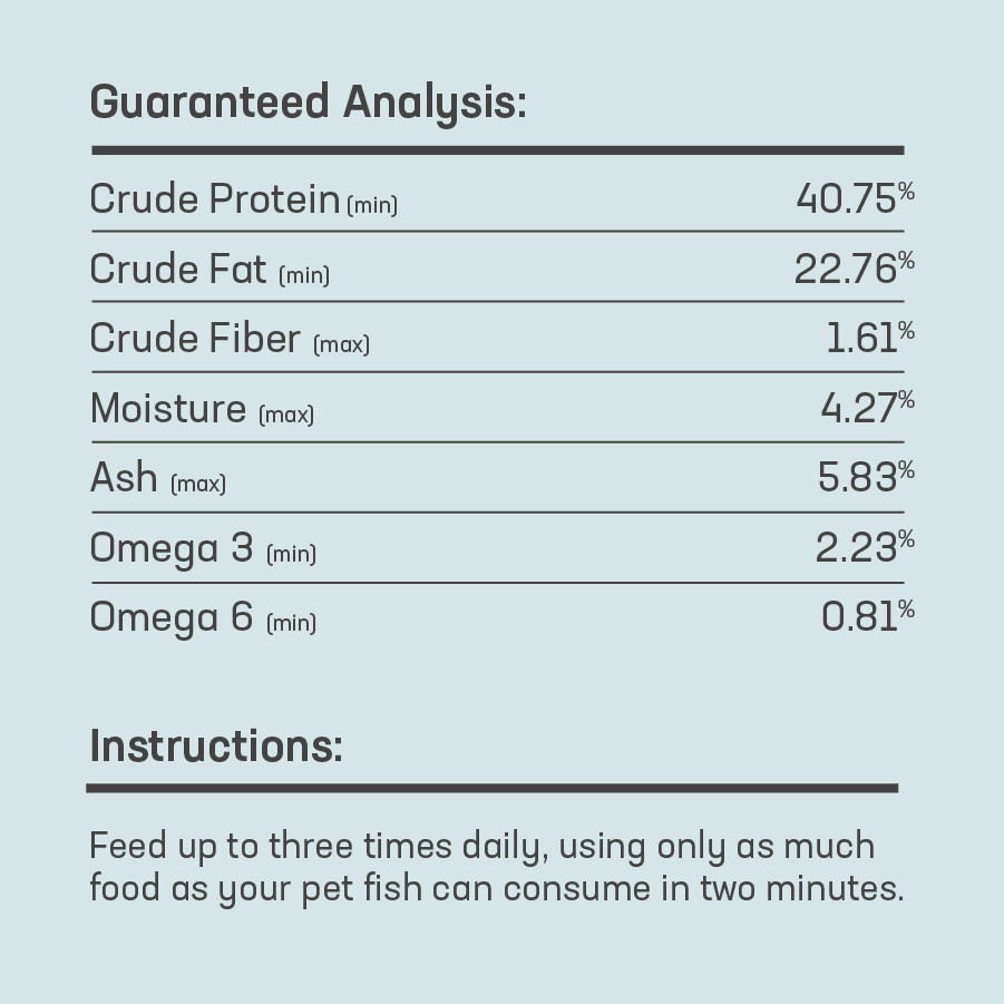 01381 Garlic Marine Flakes 10 oz Guaranteed Analysis