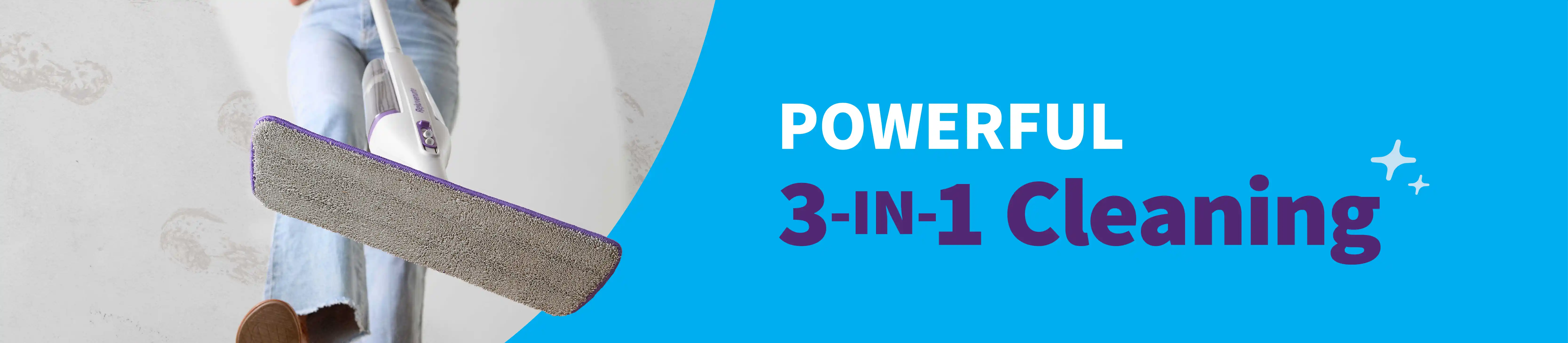 Powerful 3-in-1 cleaning