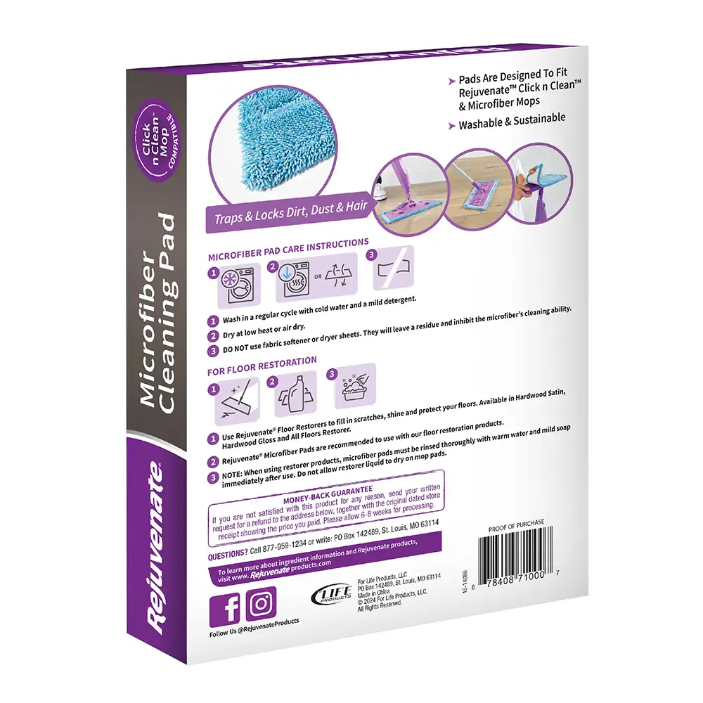 Microfiber Cleaning Pad Back Package Render