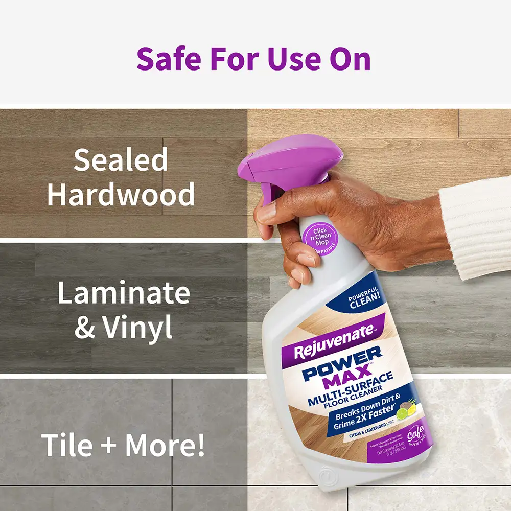 Rejuvenate PowerMax Multi-Surface Floor Cleaner, Breaks Down Dirt