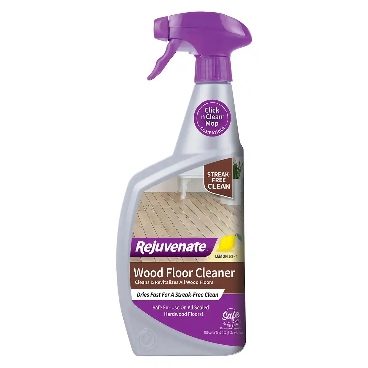Wood Floor Cleaner 32 oz - Front Package Render