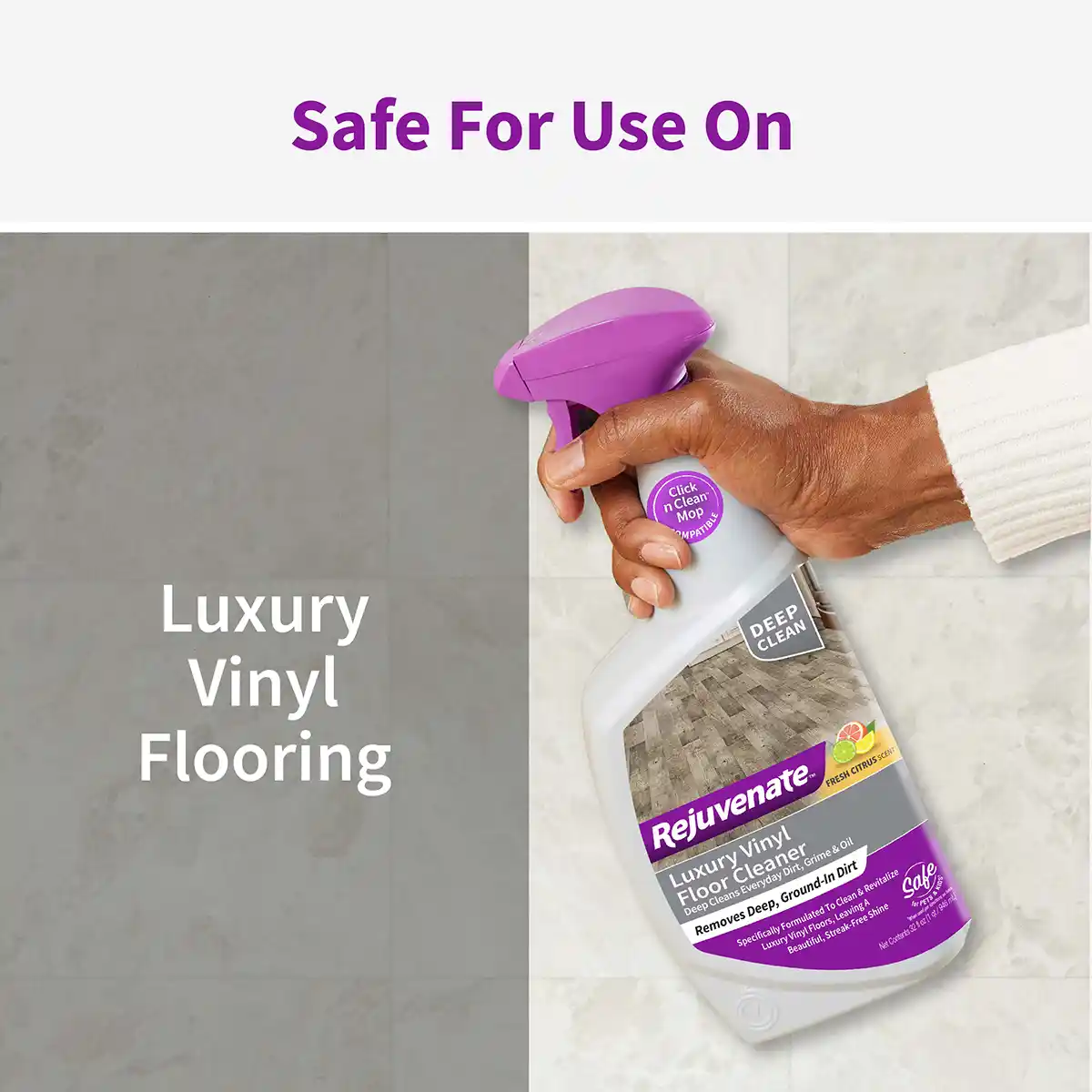 Safe For Use On LuXurv Vinyl Flooring