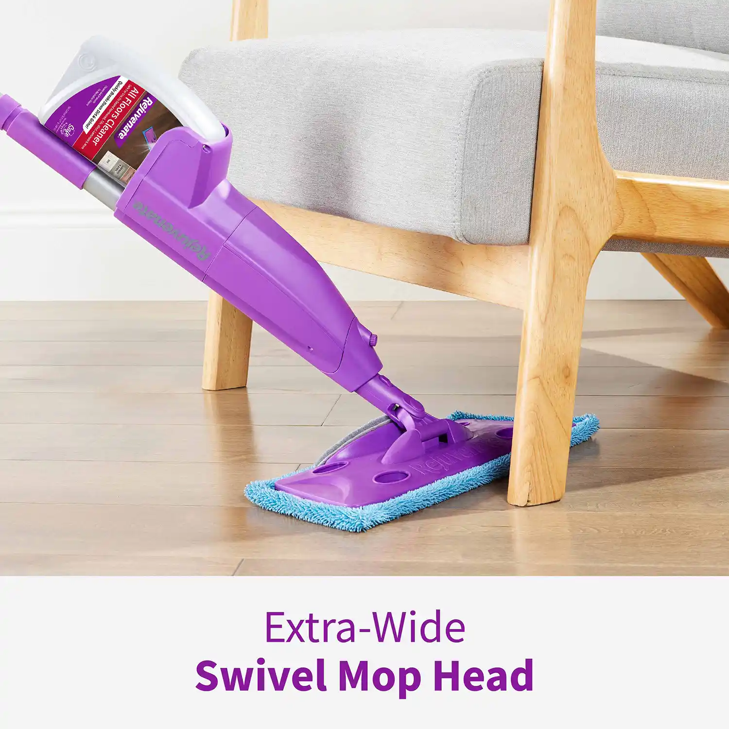 HG-R00293-2 Rejuvenate Click n Clean Multi-Surface Spray Mop All-In-One Kit Cleans And Revitalizes Floors With Reusable Microfiber Pad Washable Up To 100X - Extra-Wide Swivel Mop Head