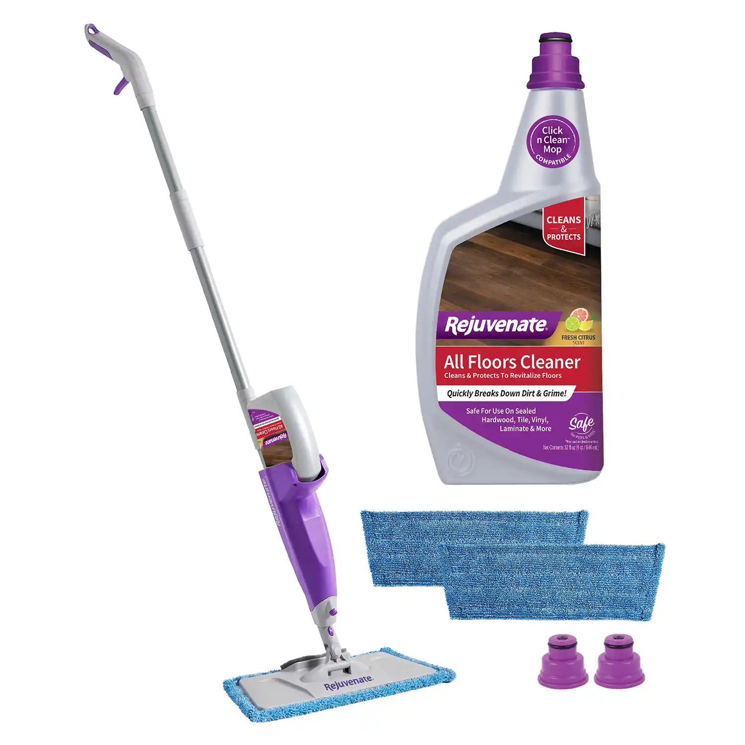 Click n Clean™ Multi-Surface Spray Mop System Front Kit Render