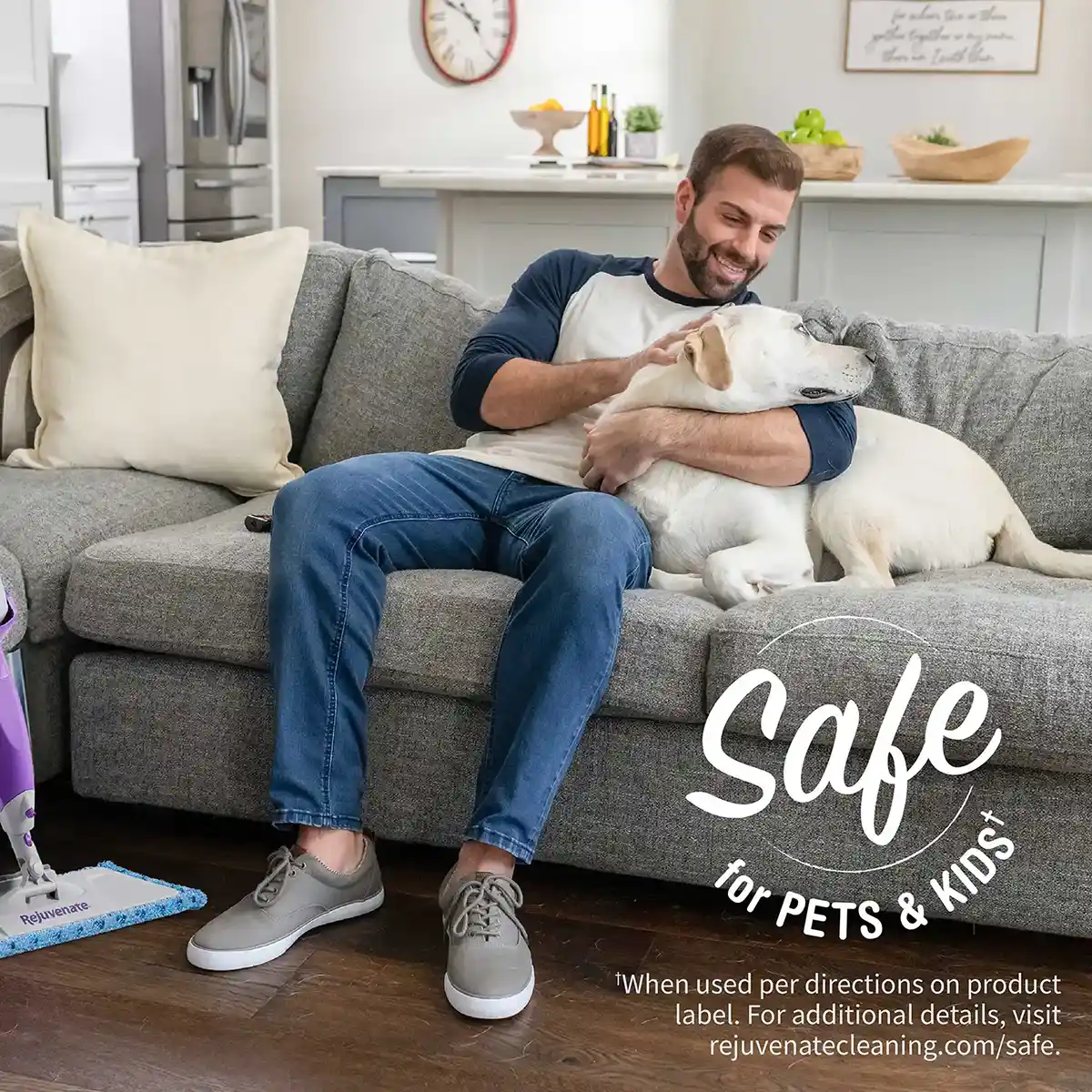 Safe for Pets & Kids - When used per directions on product label. For additional details, visit rejuvenatecleaning.com/safe.