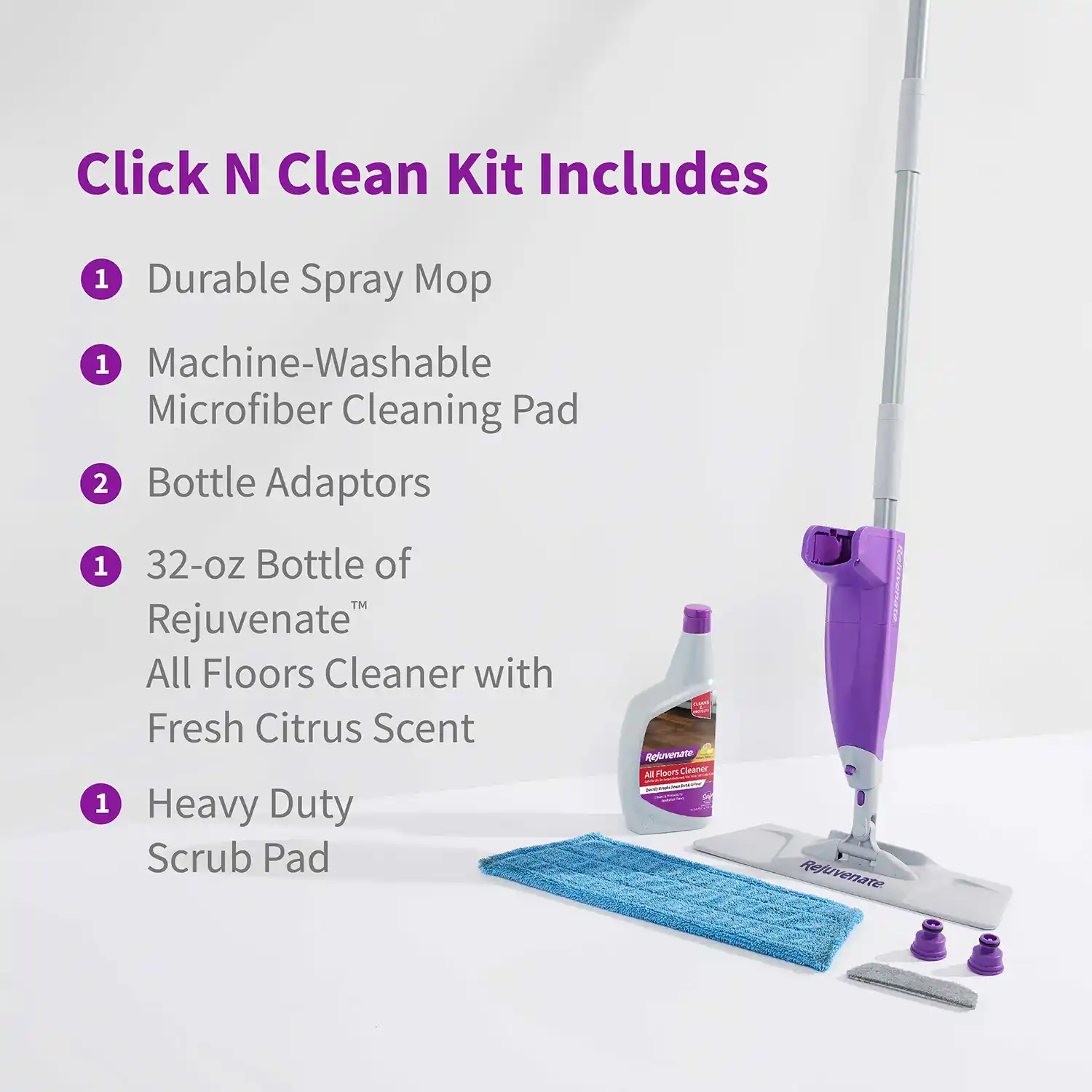 Rejuvenate Click n Clean Multi-Surface Spray Mop, 1 Count, All-In
