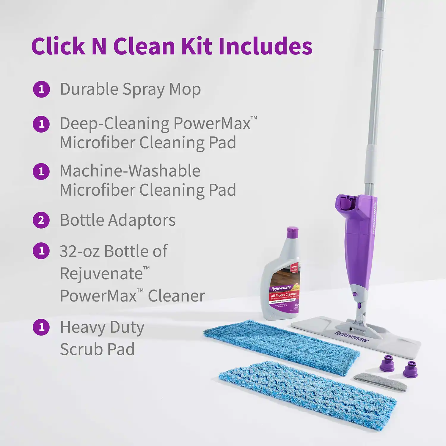 Click n Clean Multi-Surface Spray Mop with PowerMax™ - Rejuvenate®