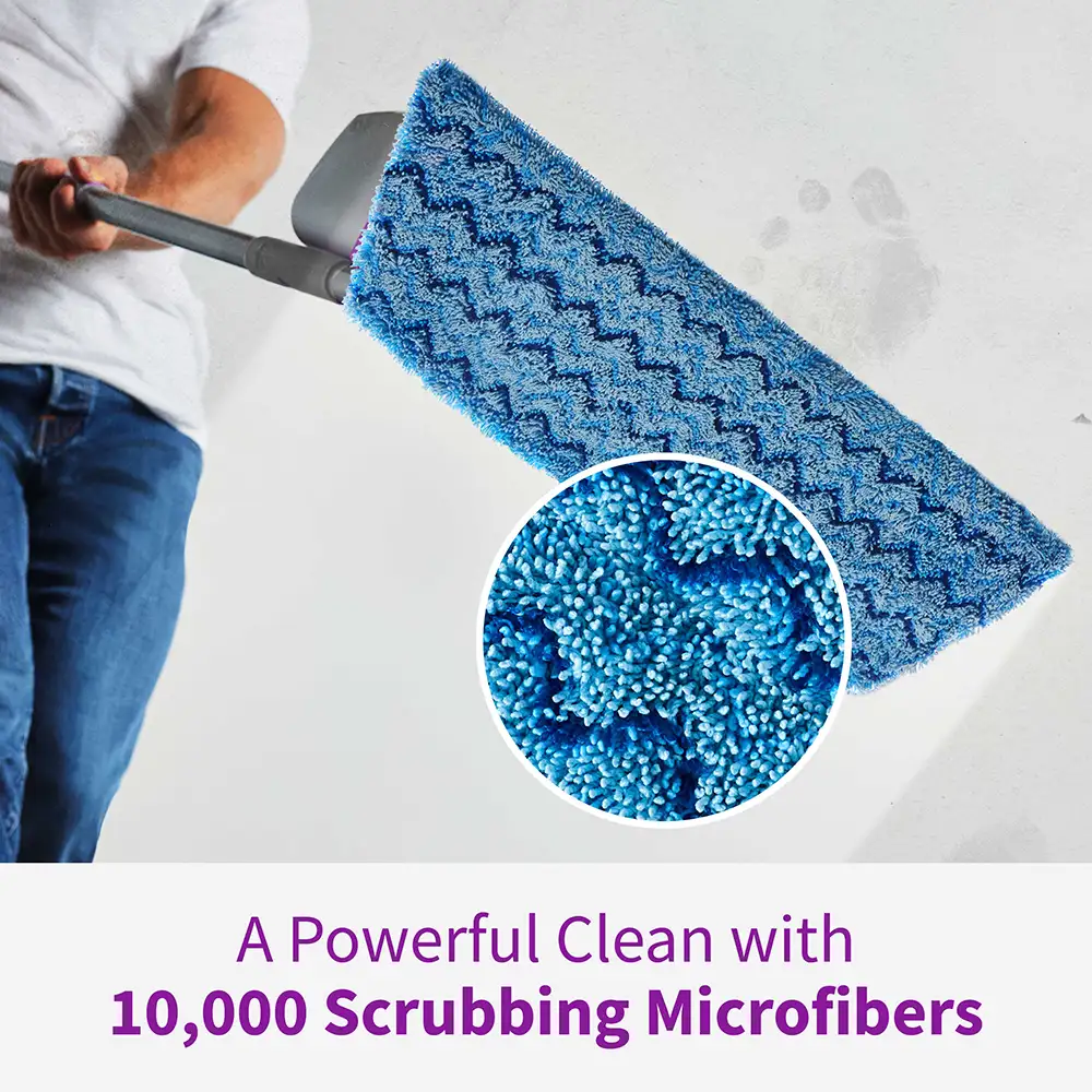 A Powerful Clean with 10,000 Scrubbing Microfibers