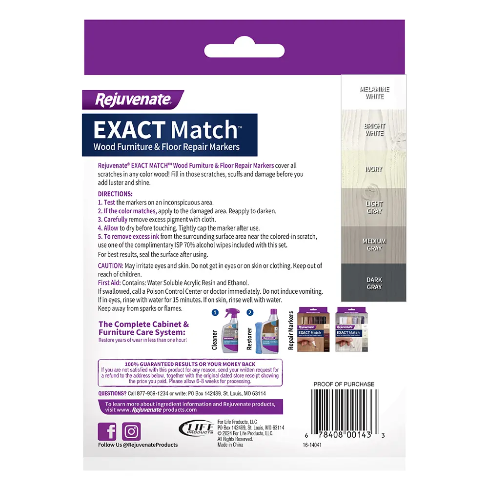 Wood Repair Markers Back