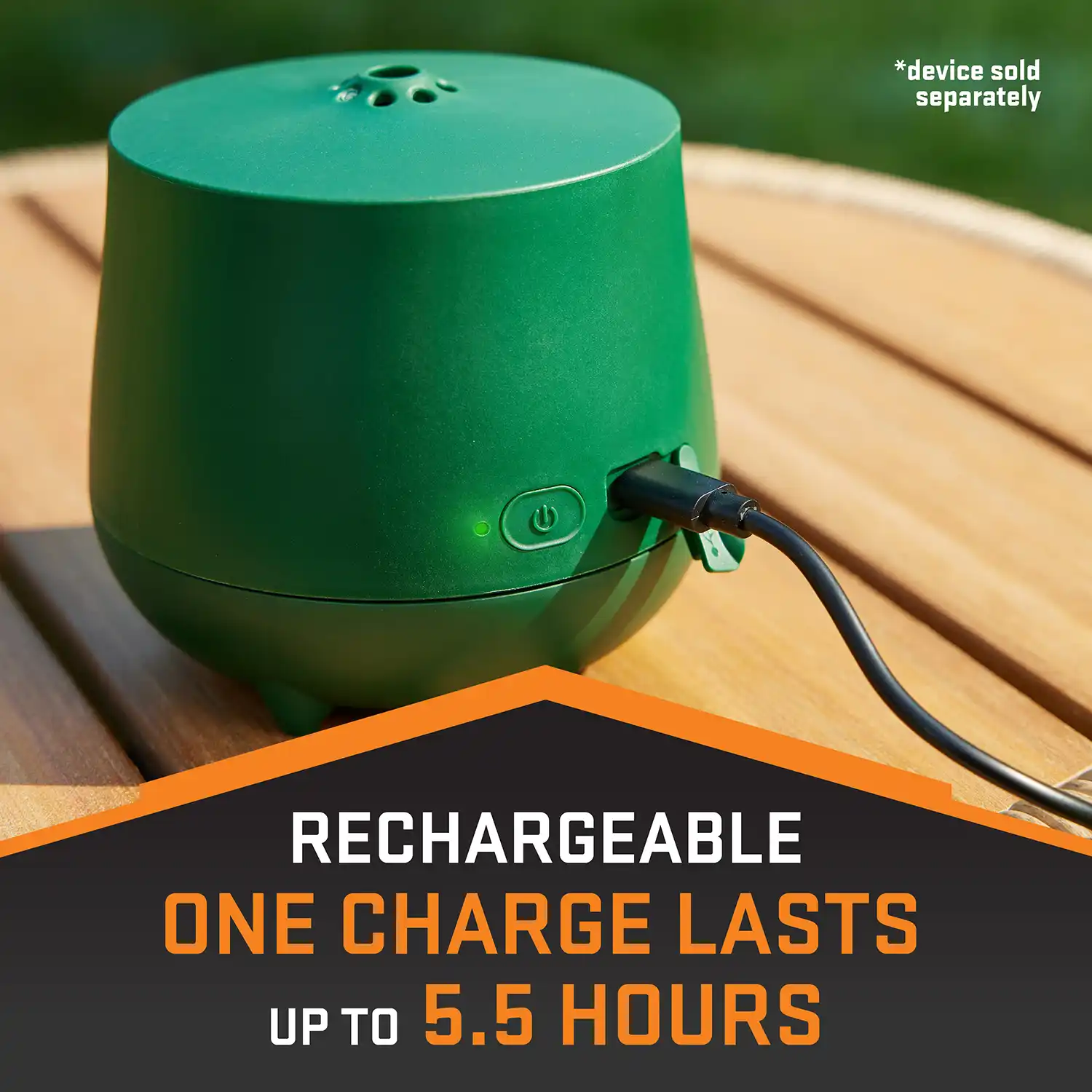 RECHARGEABLE ONE CHARGE LASTS UP TO 5.5 HOURS