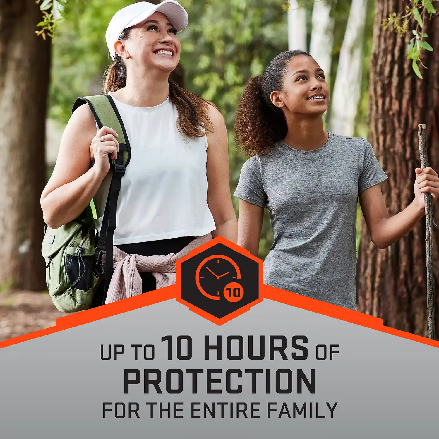 UP TO 10 HOURS OF PROTECTION FOR THE ENTIRE FAMILY