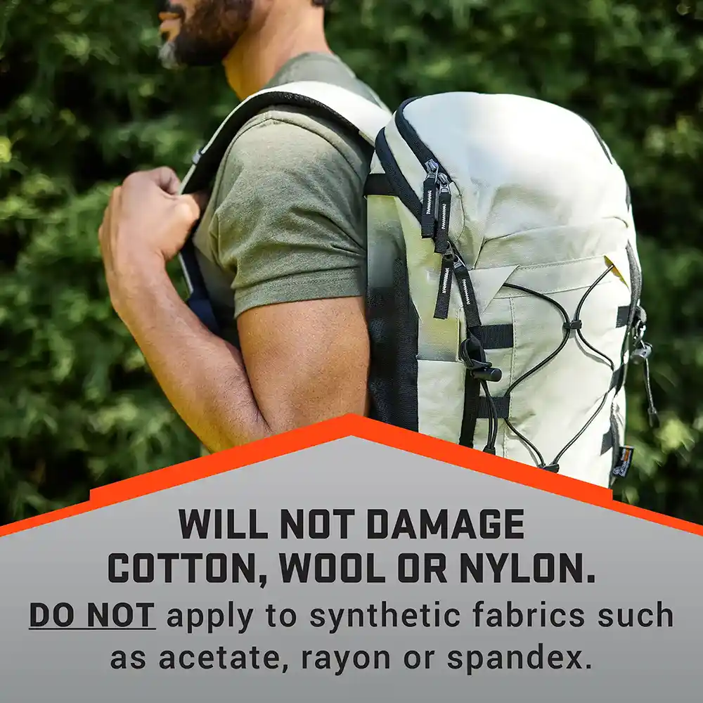 Will not Damage Cotton, Wool, or Nylon