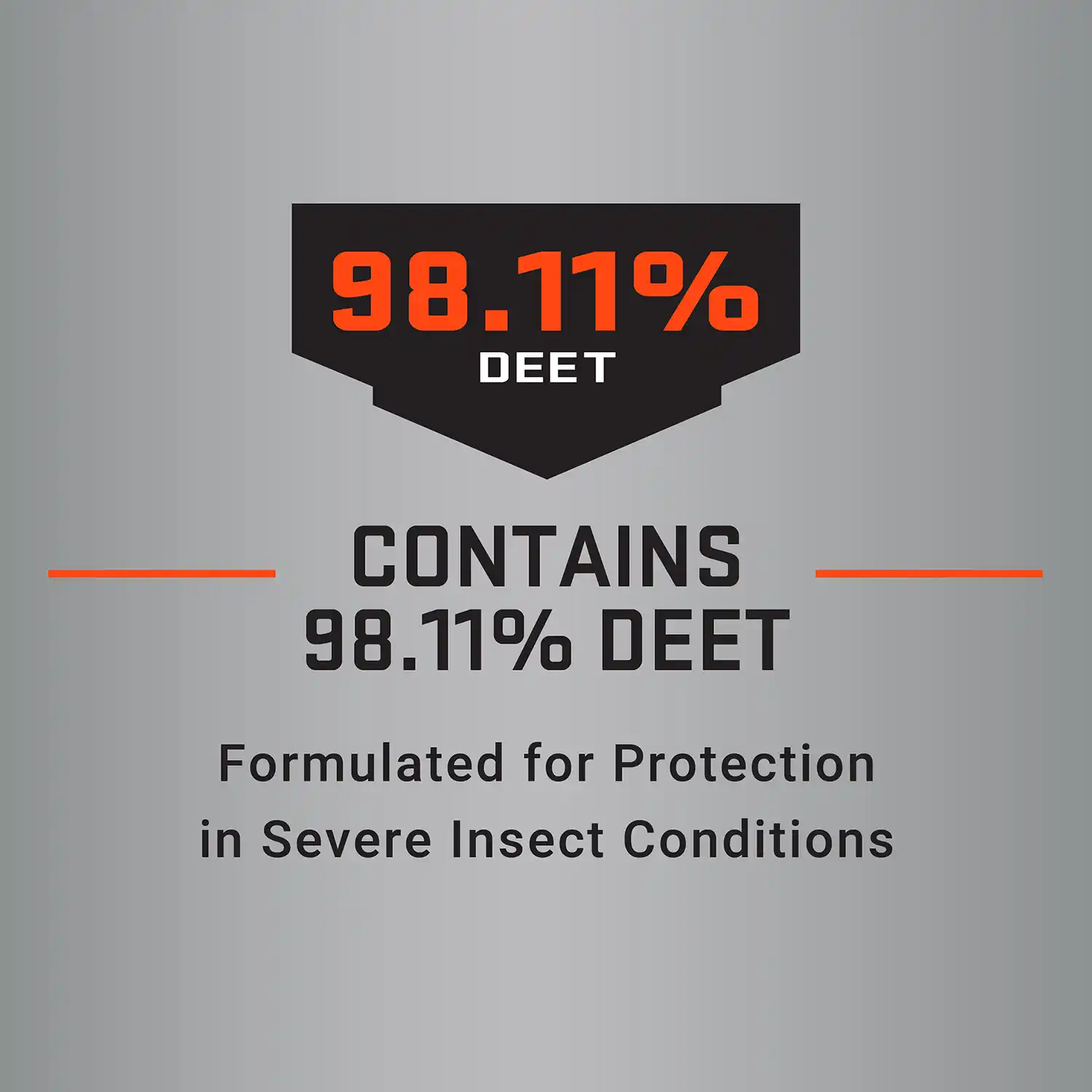 CONTAINS 98.11% DEET Formulated for Protection in Severe Insect Conditions