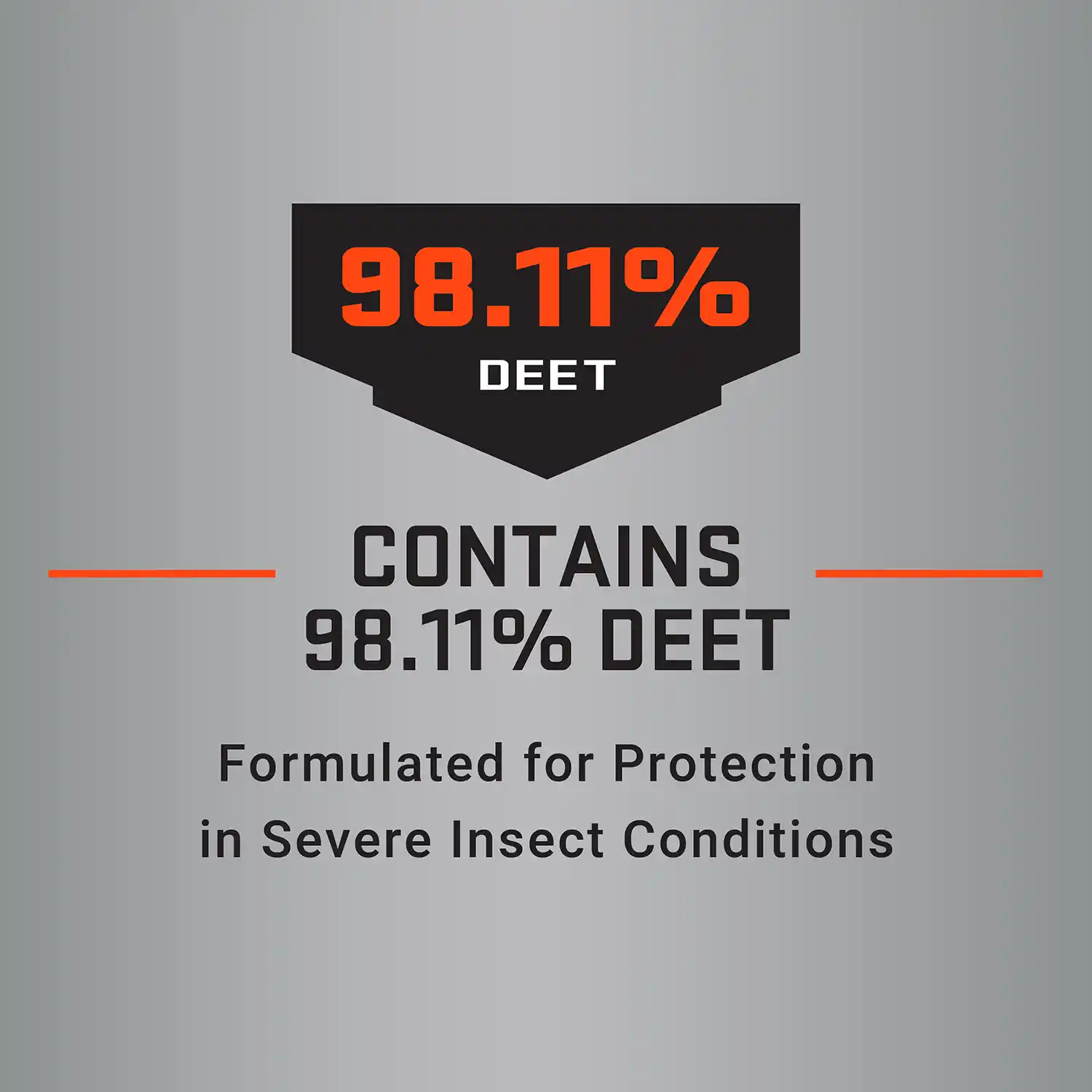 CONTAINS 98.11% DEET Formulated for Protection in Severe Insect Conditions