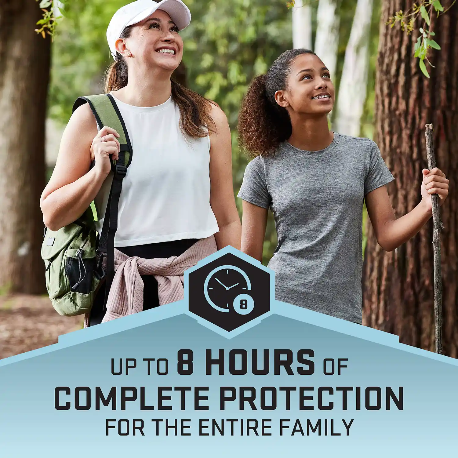 UP TO 8 HOURS OF COMPLETE PROTECTION FOR THE ENTIRE FAMILY