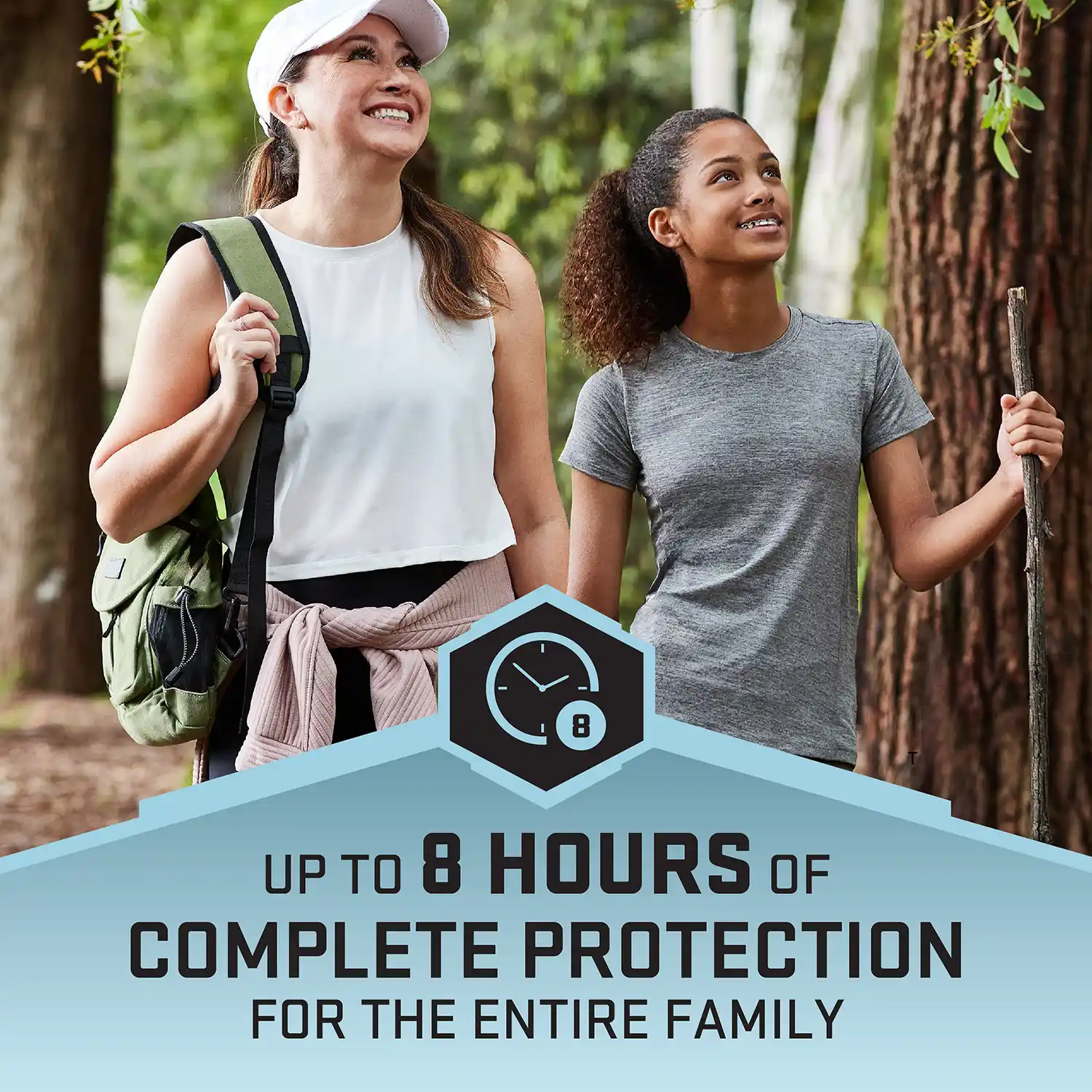 UP TO 8 HOURS OF COMPLETE PROTECTION FOR THE ENTIRE FAMILY