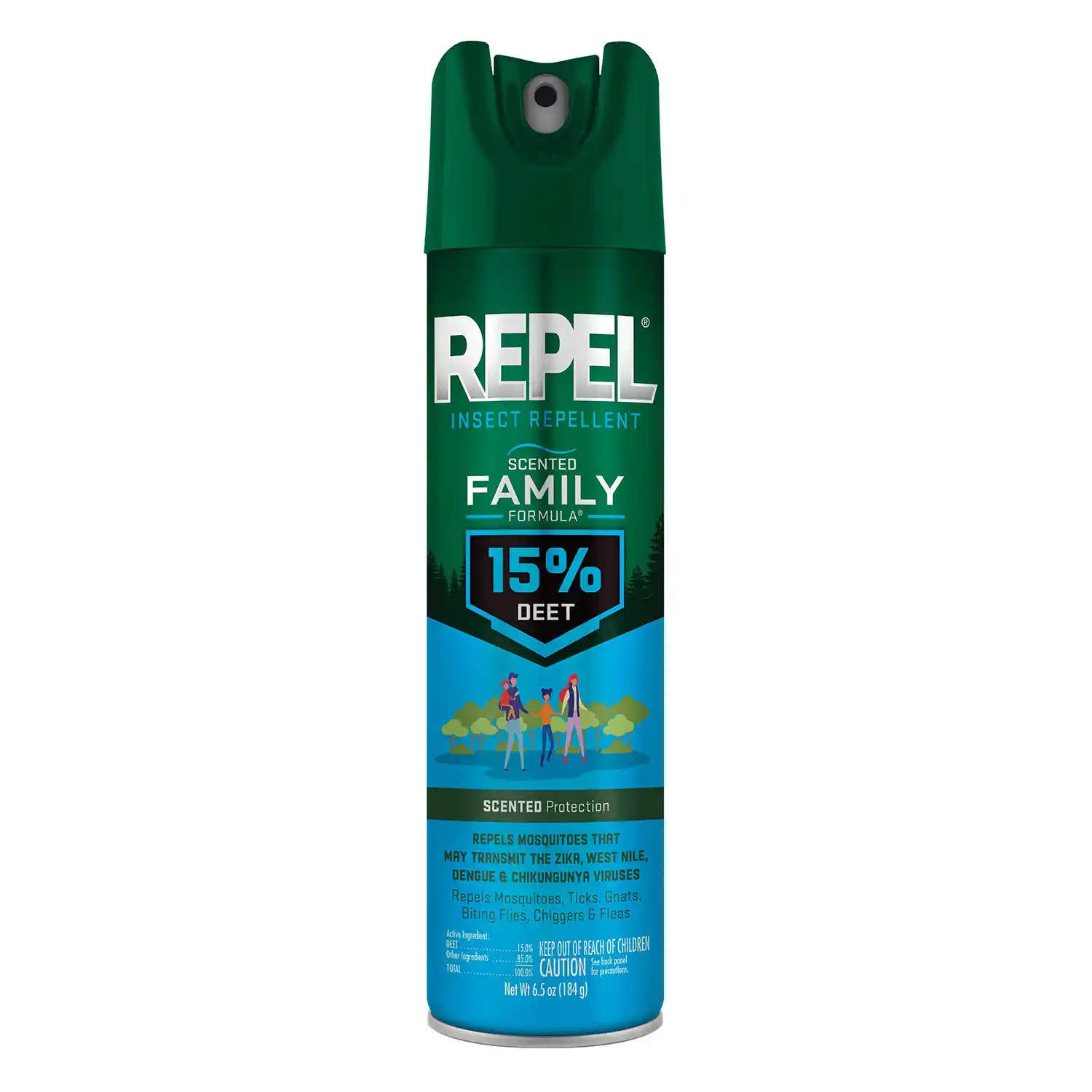 Repel® Insect Repellent Scented Family Formula® 15% DEET, 12/6.5 oz Front Render