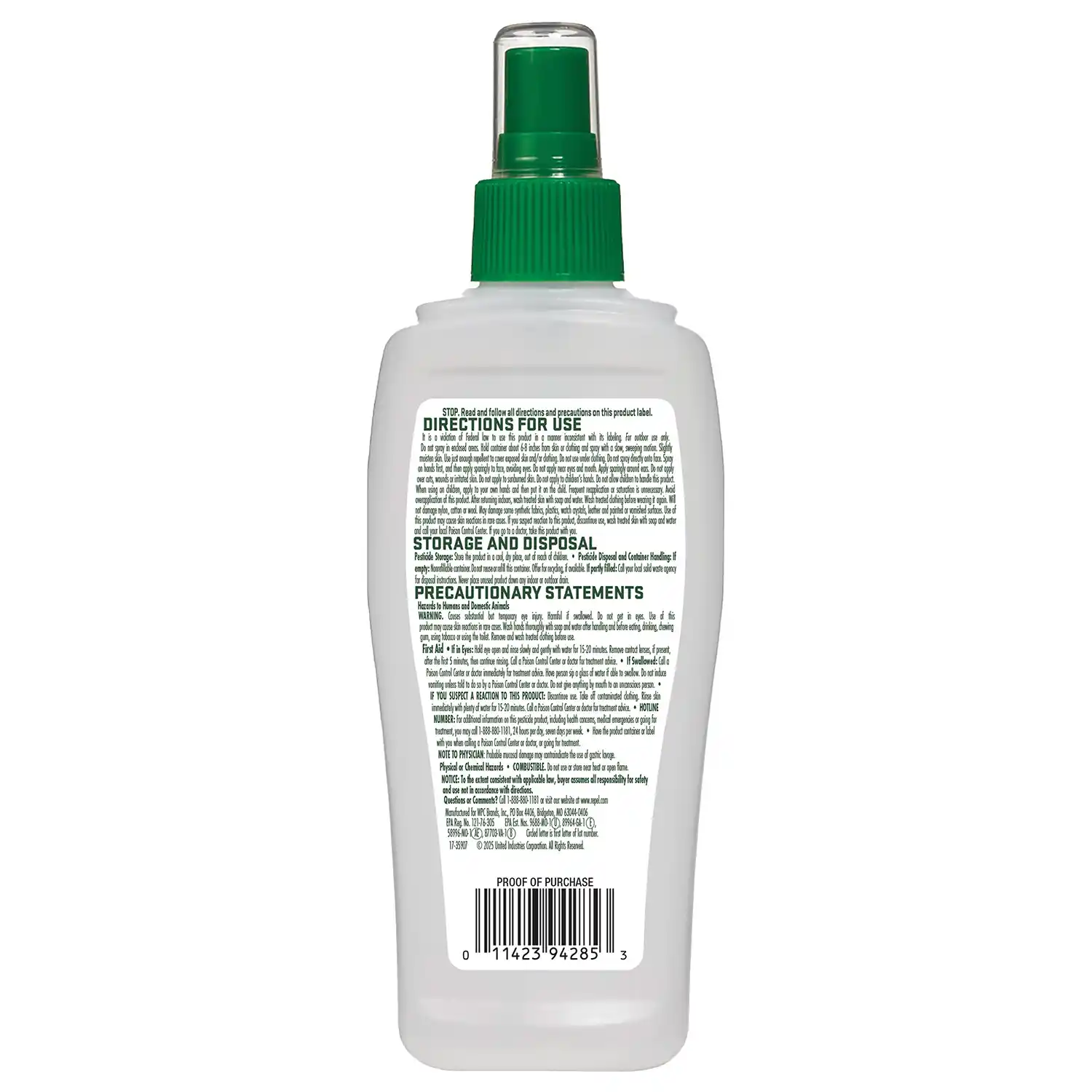 Repel® Insect Repellent Scented Family Formula™ 7% DEET, Fresh Citrus Back Render