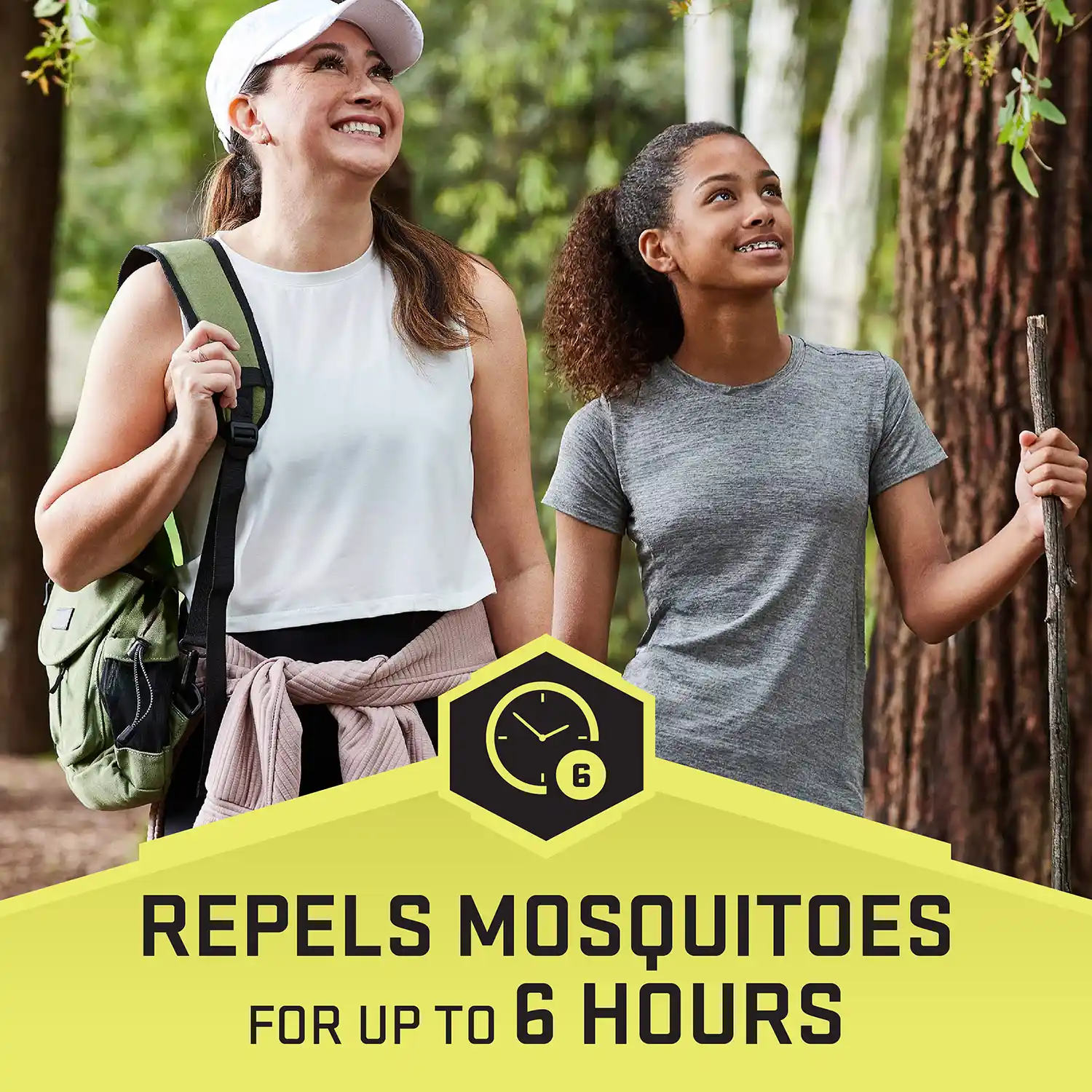 REPELS MOSQUITOES FOR UP To 6 HOURS