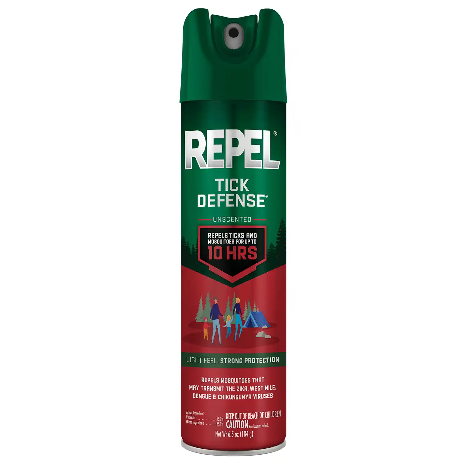 Repel® Tick Defense®, 6.5 Ounces, Unscented Aerosol Insect Repellent With 15 Percent Picaridin Repels Ticks And Mosquitoes Up To 10 Hours  Front Render