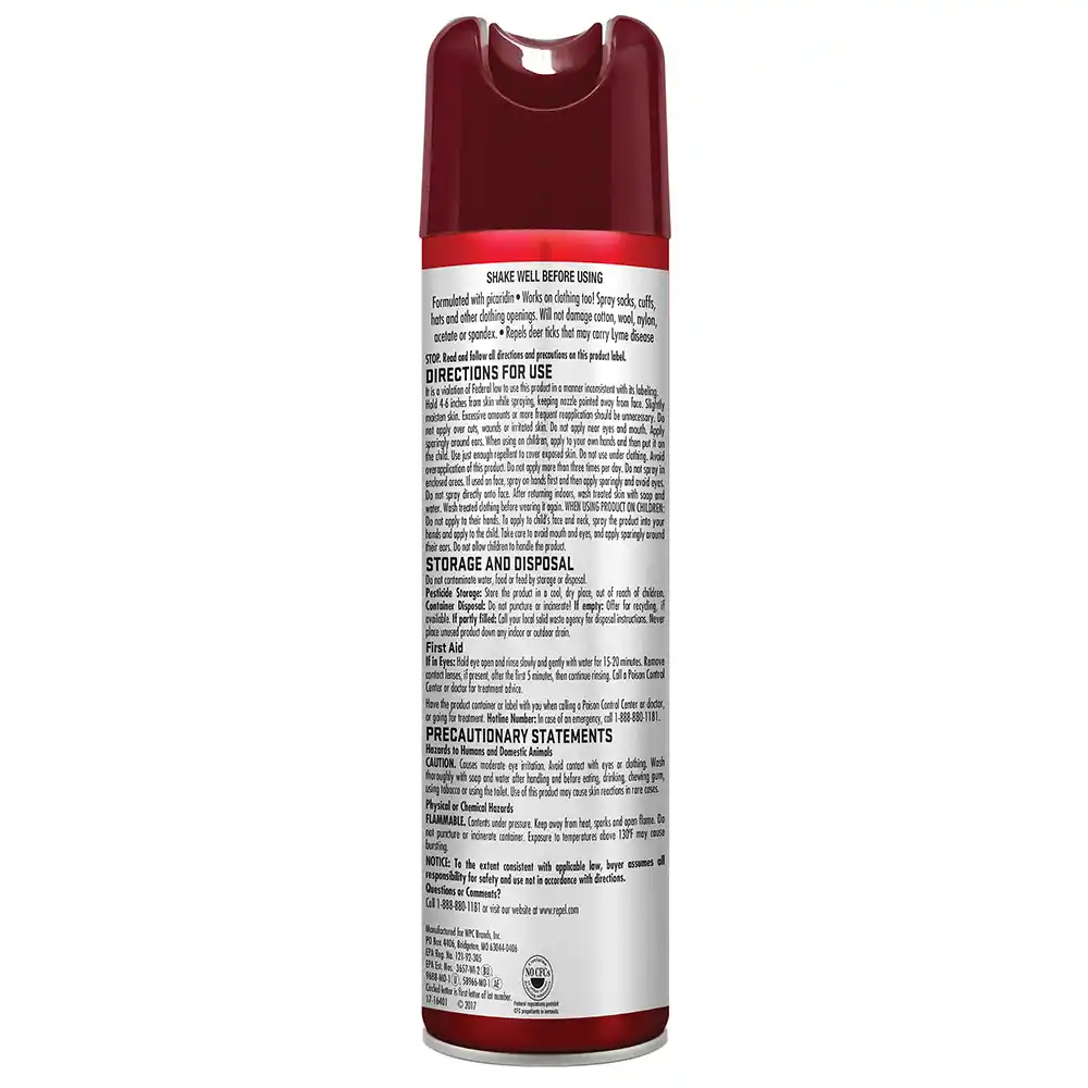 Tick Defense Aerosol 6.5 oz Back