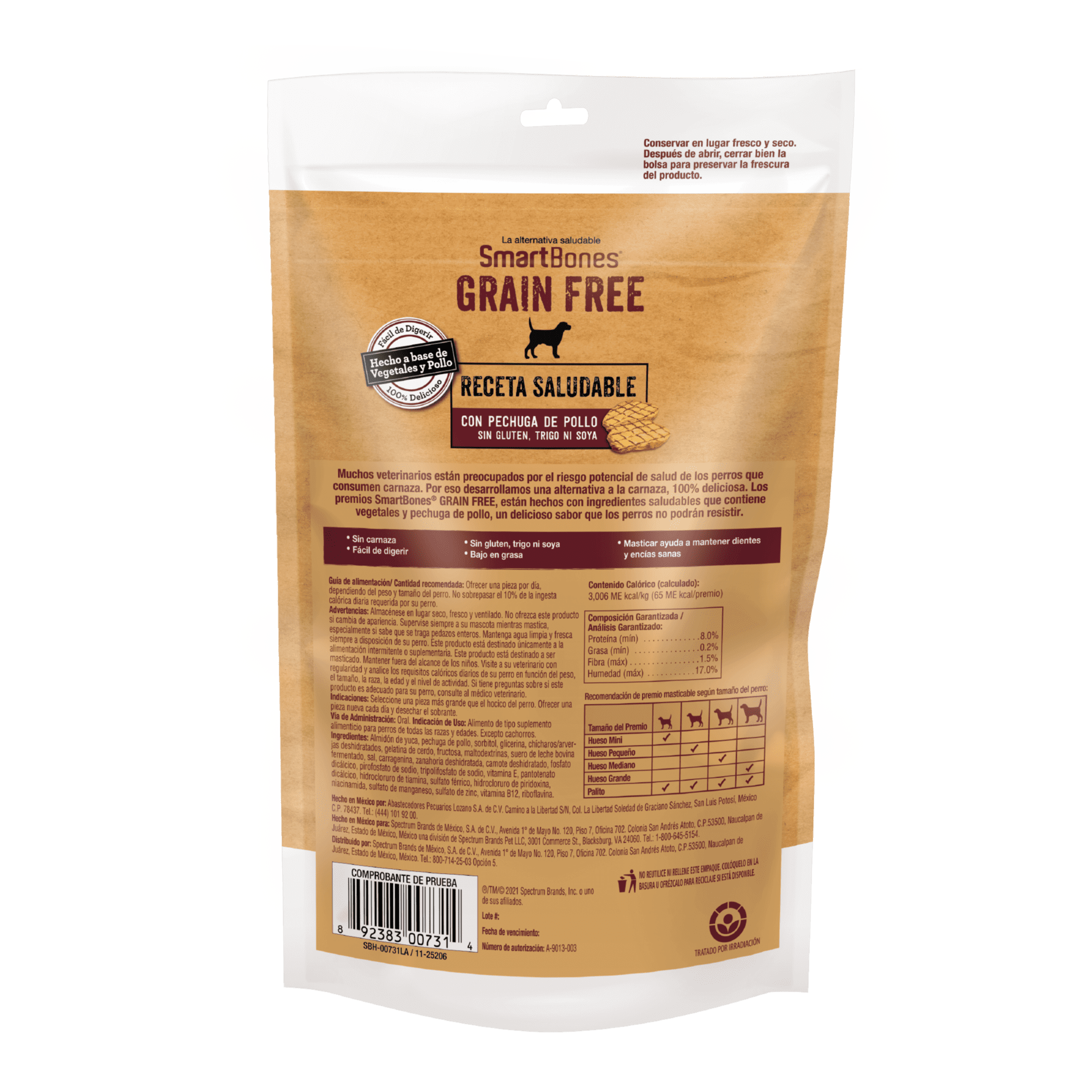 SmartBones Grain Free Palitos Back