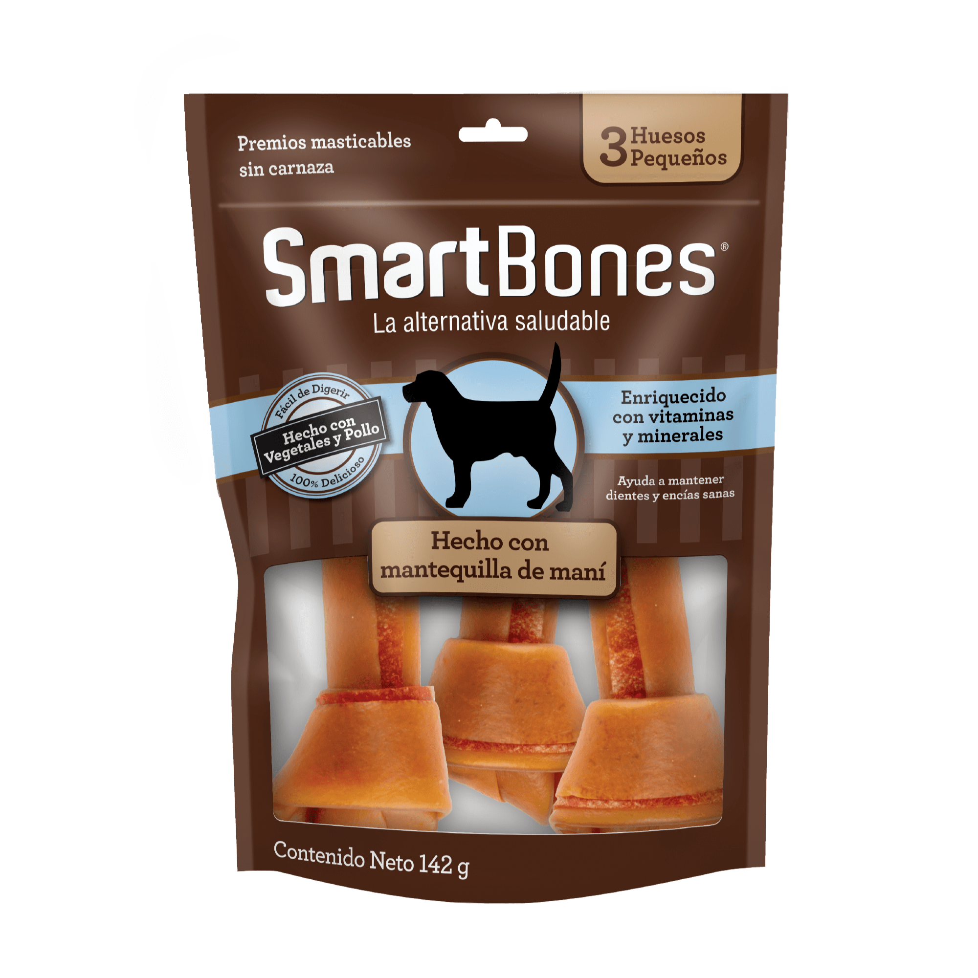 SmartBones Hueso Pequeño Mantequilla de Maní Front