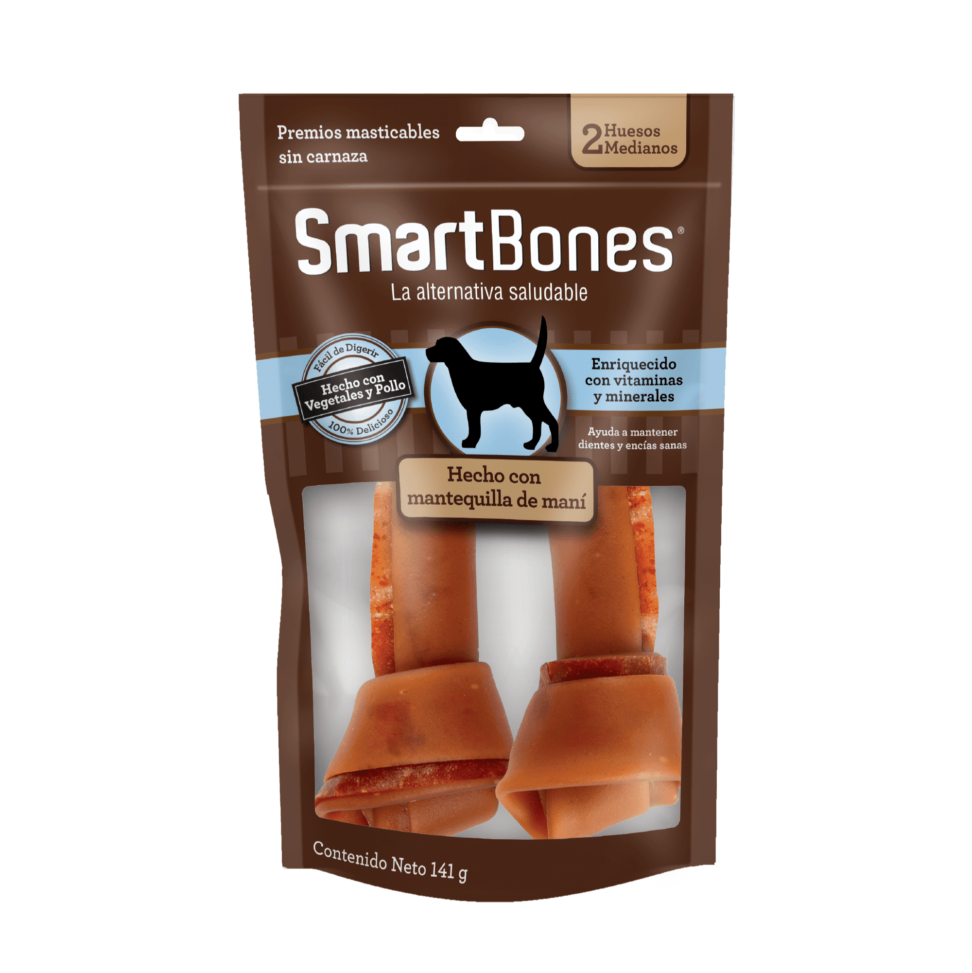 SmartBones Hueso Mediano Mantequilla de Maní front