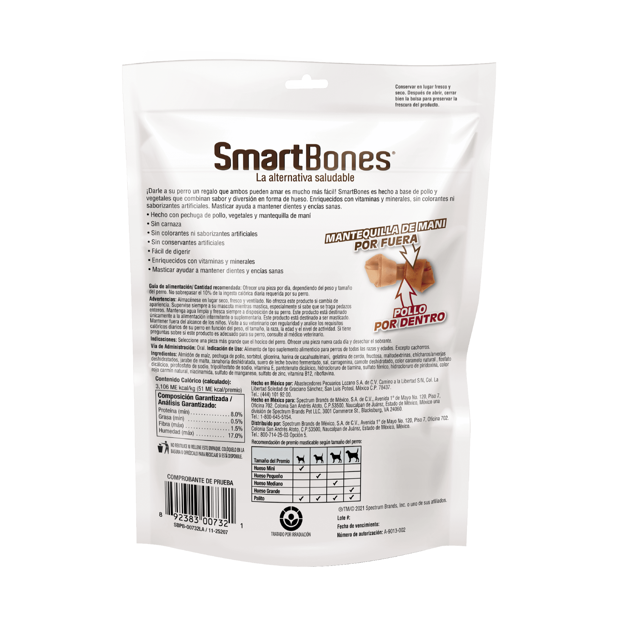 SmartBones Hueso Mantequilla de Maní back