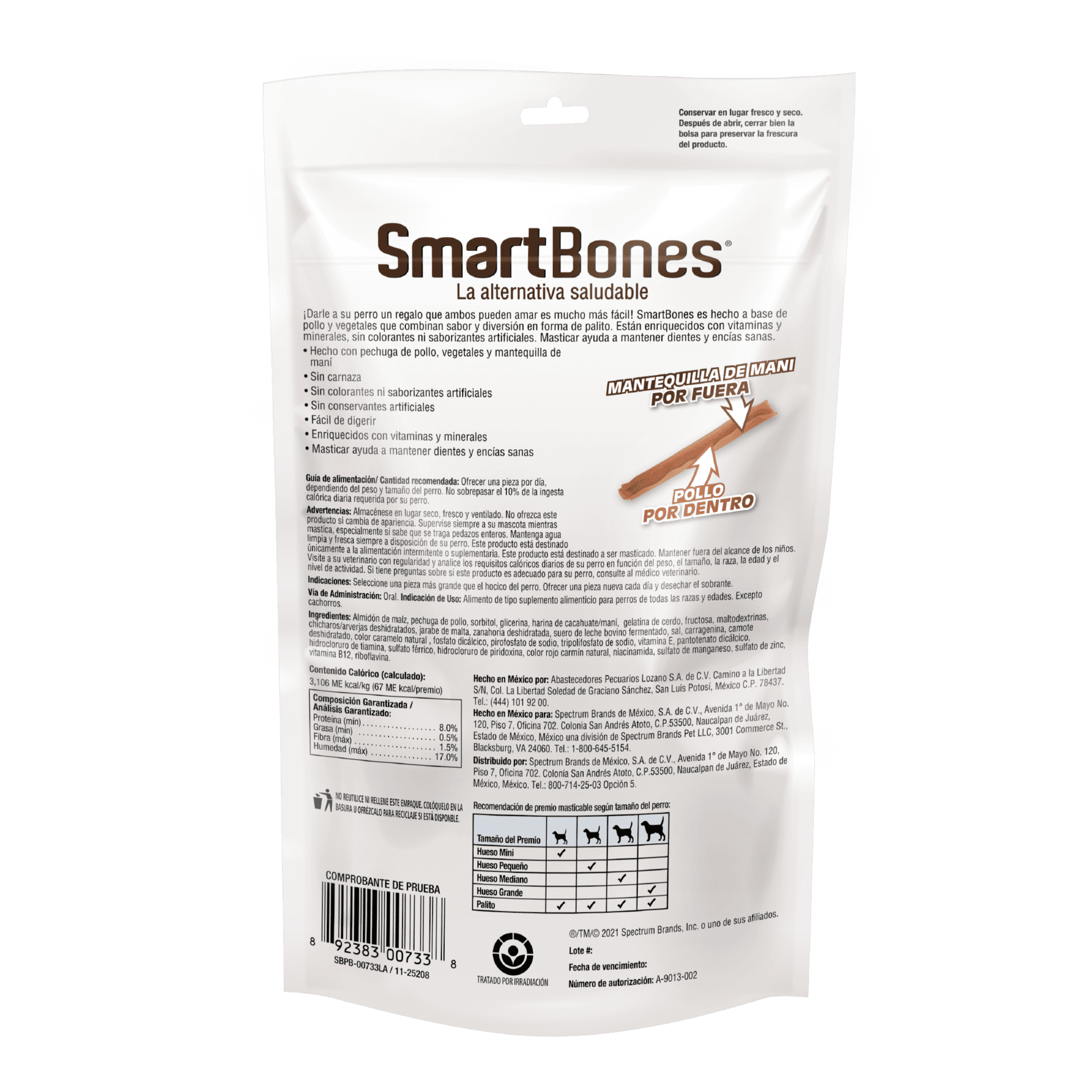 SmartBones Palitos Mantequilla de Maní Back