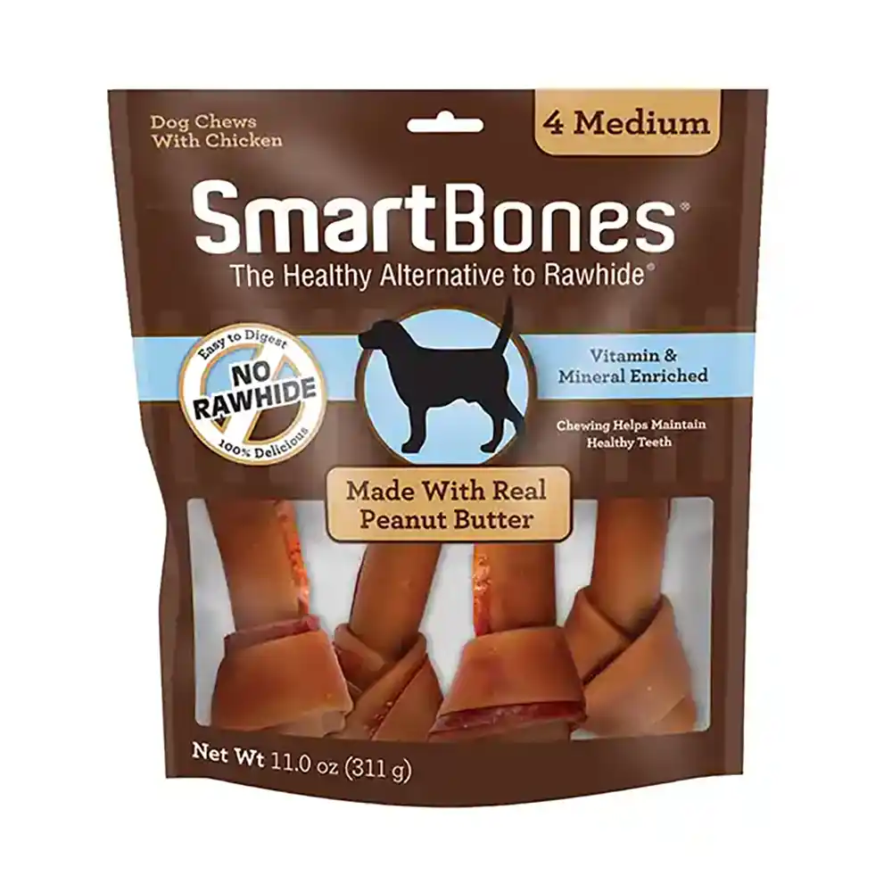 SmartBones made with real Peanut Butter