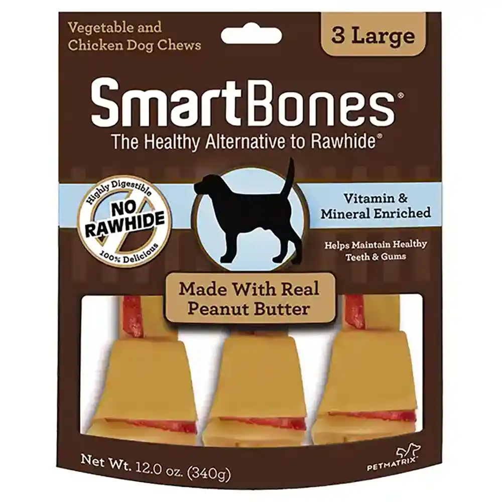 SmartBones made with real Peanut Butter