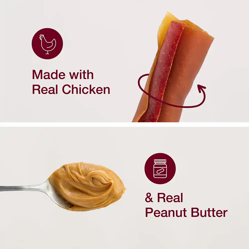 Made with Real Chicken and Real Peanut Butter