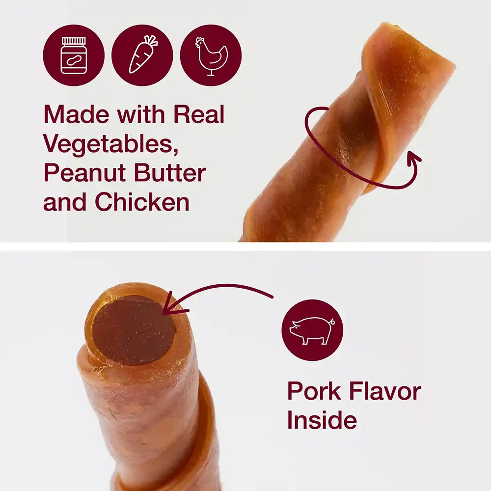 Twist Sticks Made With Real Vegetables, Peanut Butter and Chicken