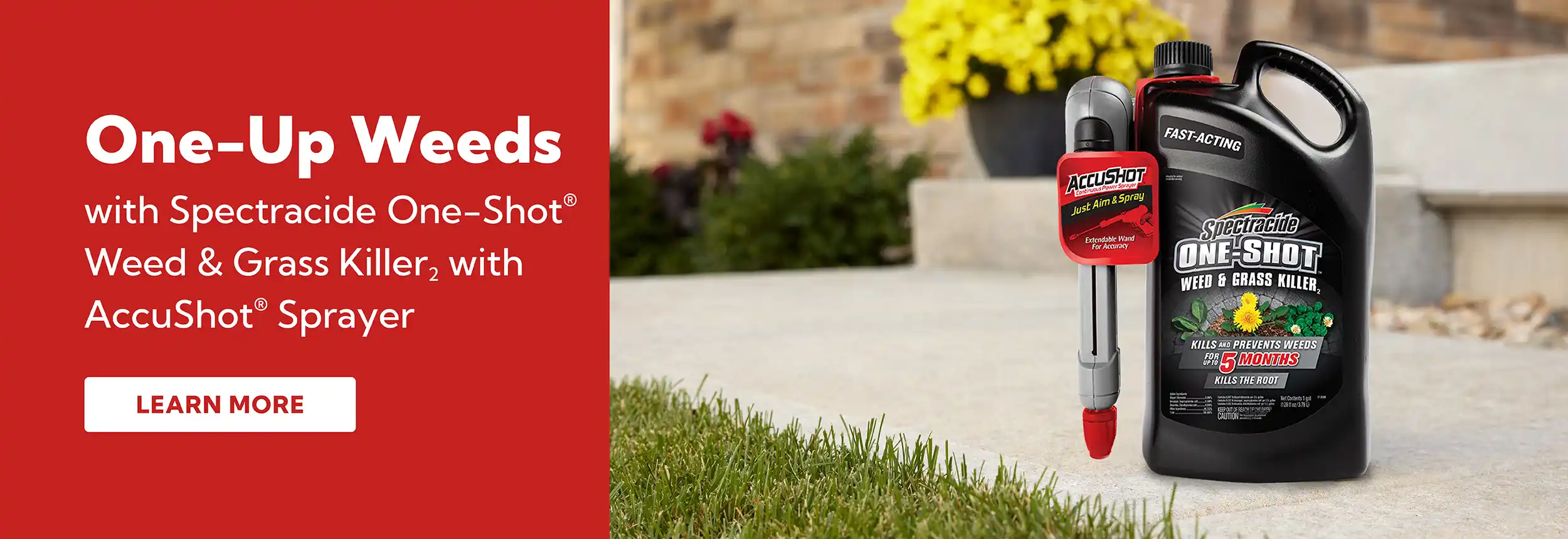 One-Up Weeds with Spectracide One-Shot Weed & Grass Killer with AccuShot Sprayer