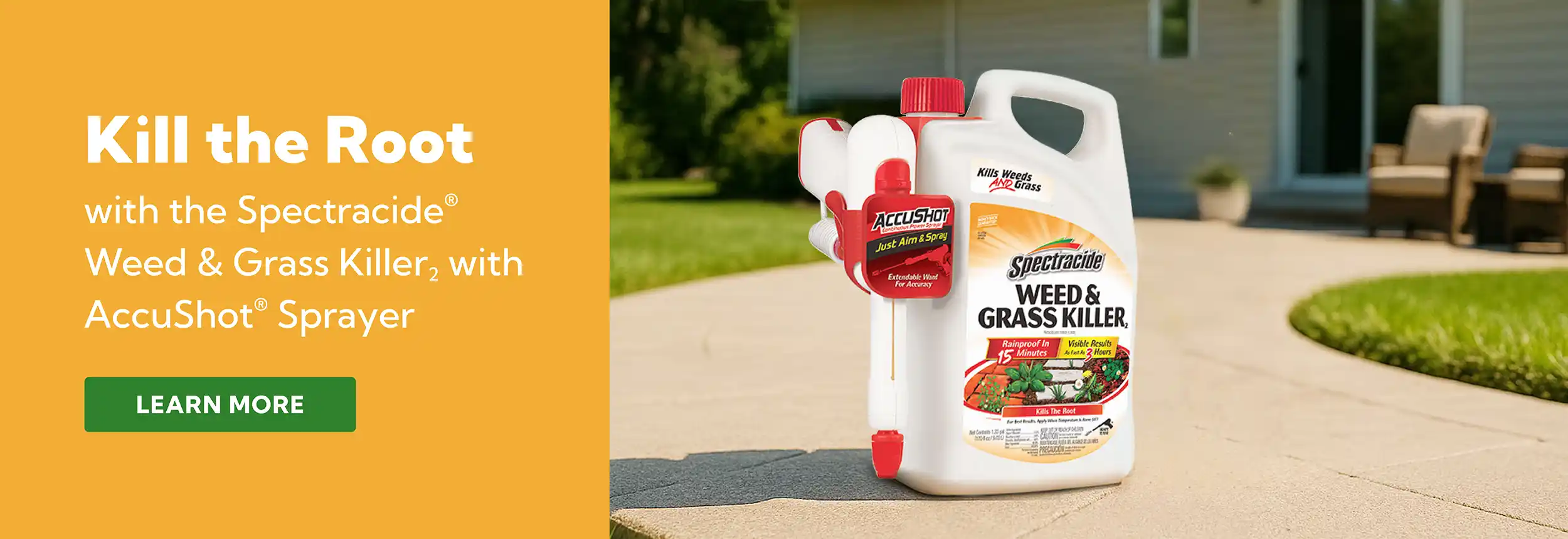 Kill the Root with the Spectracide Weed & Grass Killer with AccuShot Sprayer