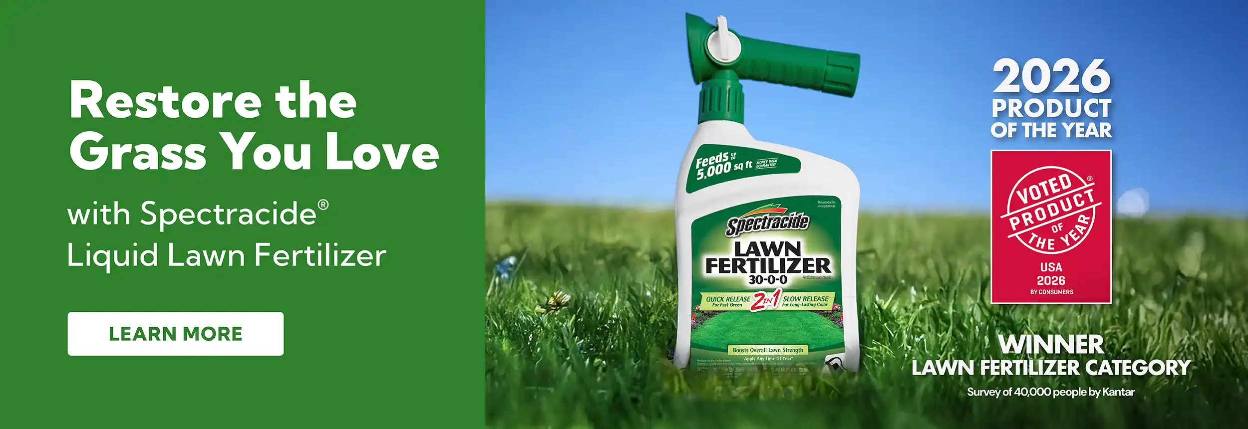 Restore the Grass You Love with Spectracide® Liquid Lawn Fertilizer