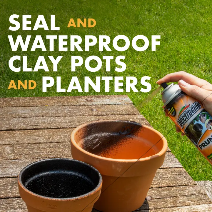Seal and waterproof clay pots and planters